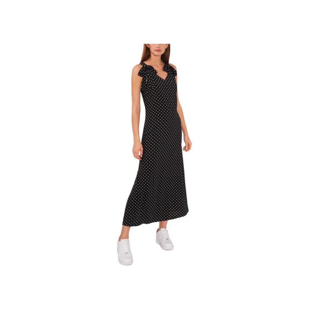 Riley Rae Womens Tied Shoulder Polka Dot Maxi Dress